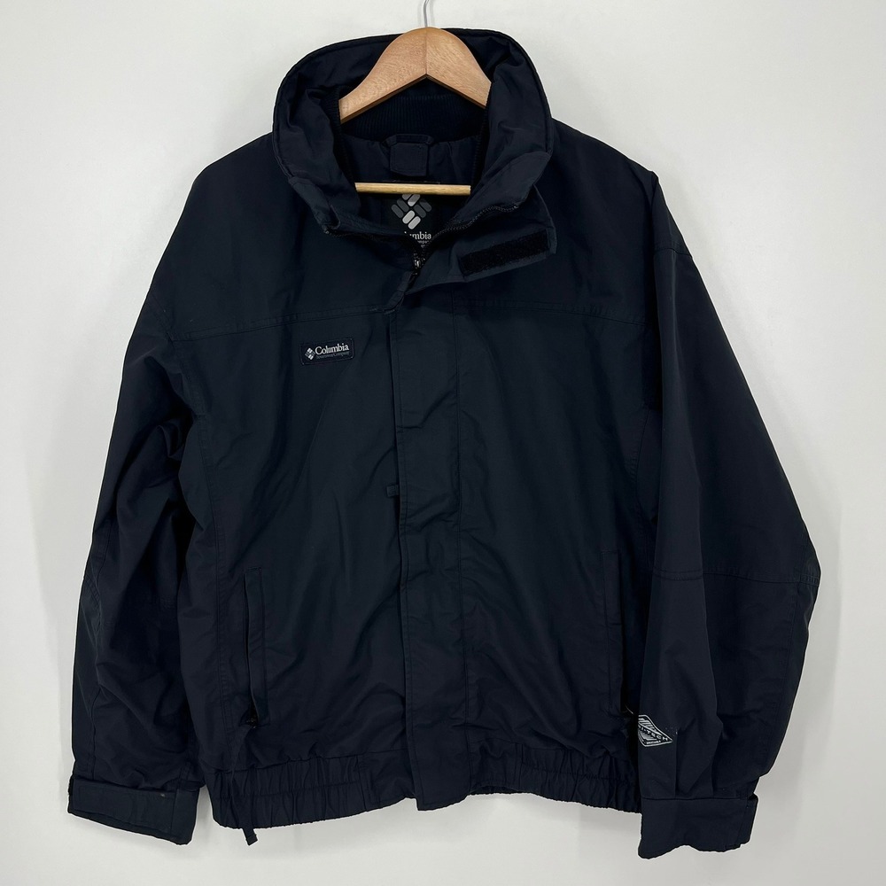 Columbia Bugaboo Mens Black Omni-Tech Waterproof Jacket WM1190 Size Medium